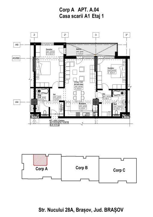 Apartament 3 Camere - Carpathia Braşov